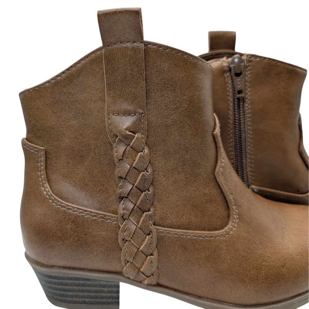 Sonoma Ankle Boots Brown Zipped Memory Foam Goods For Life Girls Thirteen SEE